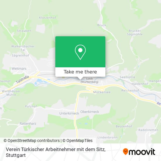 Verein Türkischer Arbeitnehmer mit dem Sitz map