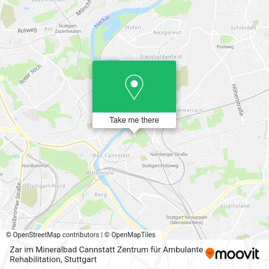 Карта Zar im Mineralbad Cannstatt Zentrum für Ambulante Rehabilitation