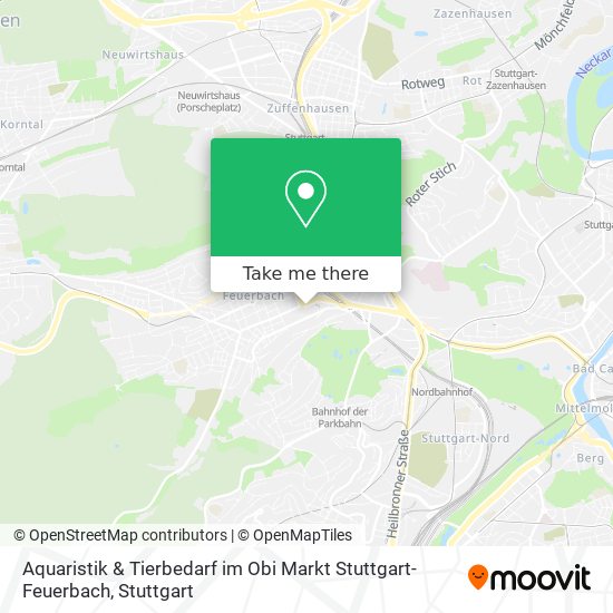 Aquaristik & Tierbedarf im Obi Markt Stuttgart-Feuerbach map