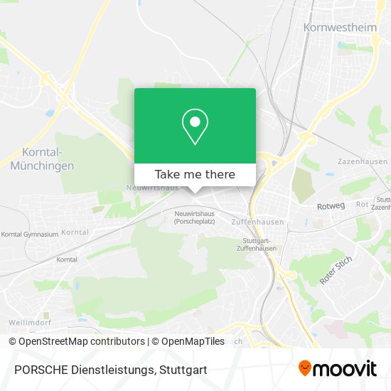 PORSCHE Dienstleistungs map