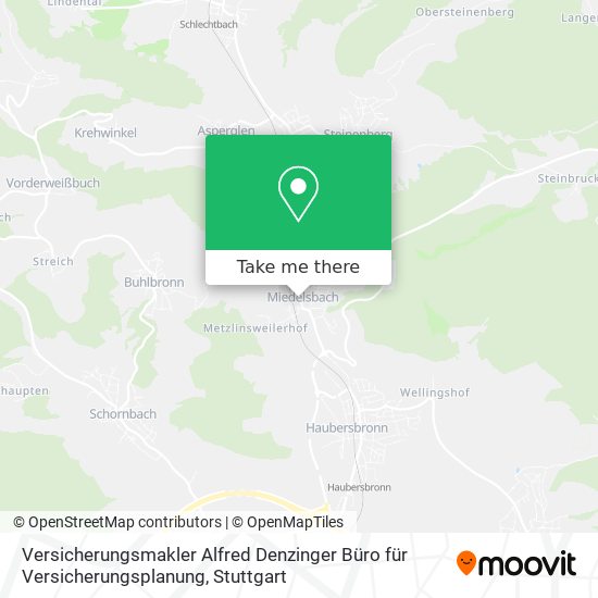 Versicherungsmakler Alfred Denzinger Büro für Versicherungsplanung map