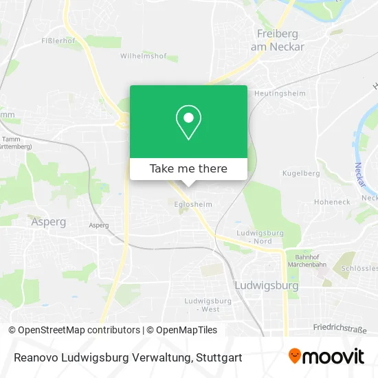Карта Reanovo Ludwigsburg Verwaltung