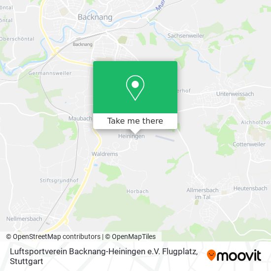 Карта Luftsportverein Backnang-Heiningen e.V. Flugplatz