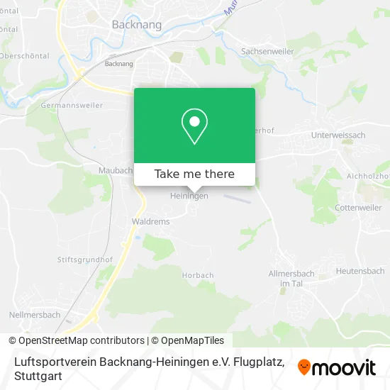 Карта Luftsportverein Backnang-Heiningen e.V. Flugplatz