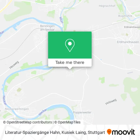 Карта Literatur-Spaziergänge Hahn, Kusiek Laing