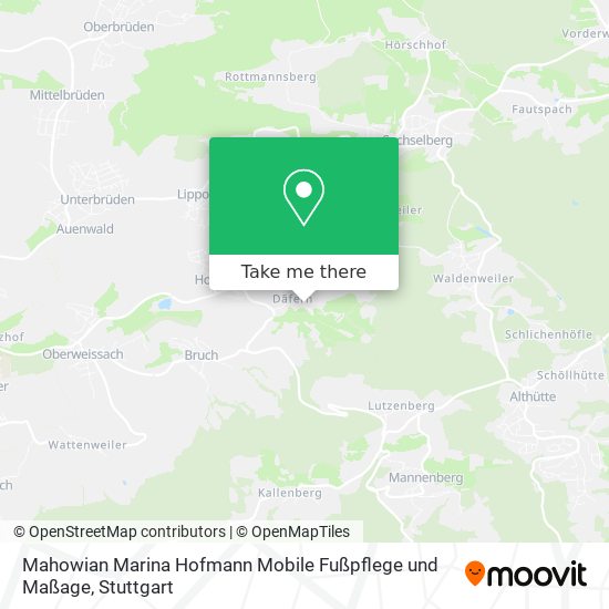 Карта Mahowian Marina Hofmann Mobile Fußpflege und Maßage