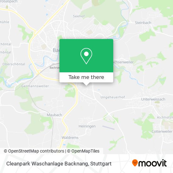 Cleanpark Waschanlage Backnang map