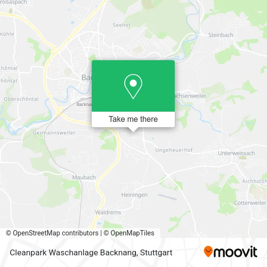 Карта Cleanpark Waschanlage Backnang