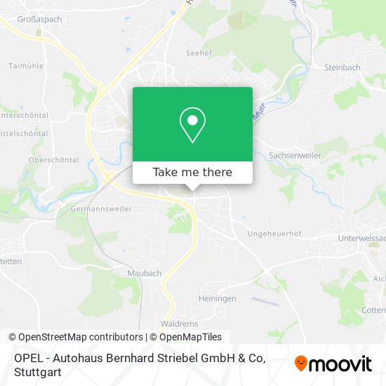 OPEL - Autohaus Bernhard Striebel GmbH & Co map