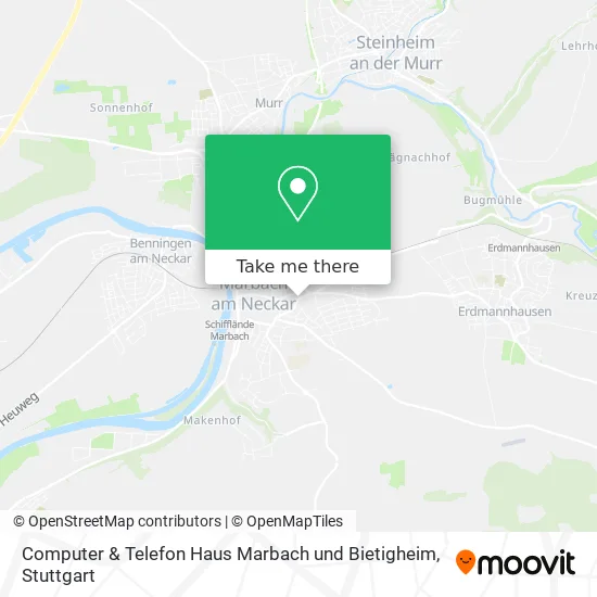 Карта Computer & Telefon Haus Marbach und Bietigheim