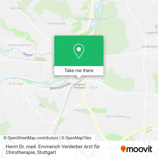 Карта Herrn Dr. med. Emmerich Verderber Arzt für Chirotherapie