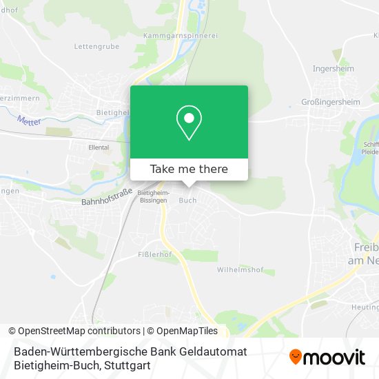 Baden-Württembergische Bank Geldautomat Bietigheim-Buch map