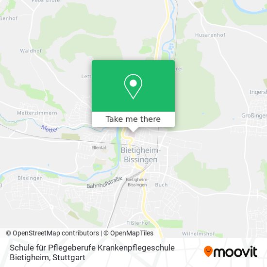 Schule für Pflegeberufe Krankenpflegeschule Bietigheim map