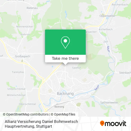 Карта Allianz Versicherung Daniel Bohmwetsch Hauptvertretung