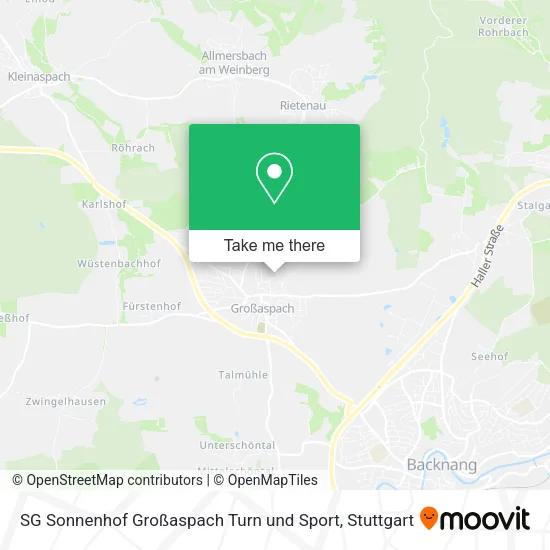 Карта SG Sonnenhof Großaspach Turn und Sport