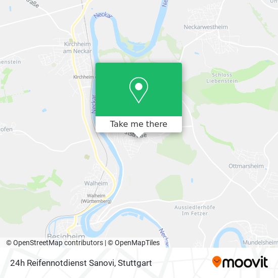 24h Reifennotdienst Sanovi map