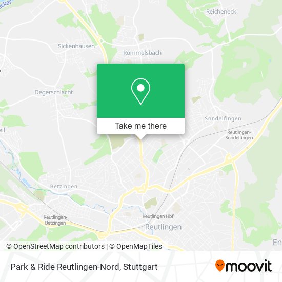 Park & Ride Reutlingen-Nord map