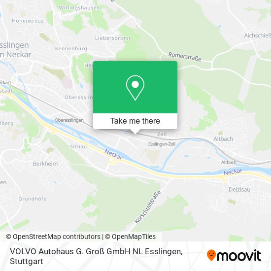 Карта VOLVO Autohaus G. Groß GmbH NL Esslingen