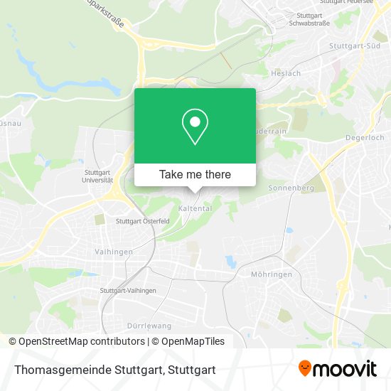 Thomasgemeinde Stuttgart map