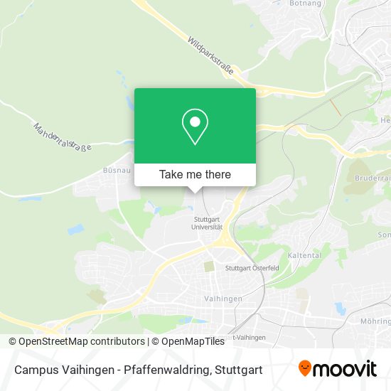 Campus Vaihingen - Pfaffenwaldring map