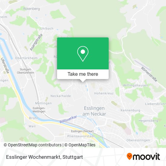 Esslinger Wochenmarkt map