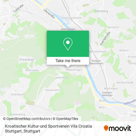 Kroatischer Kultur-und Sportverein Vila Croatia Stuttgart map