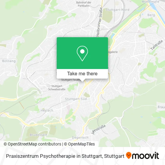 Карта Praxiszentrum Psychotherapie in Stuttgart