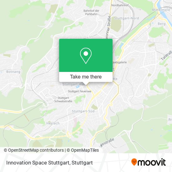 Карта Innovation Space Stuttgart