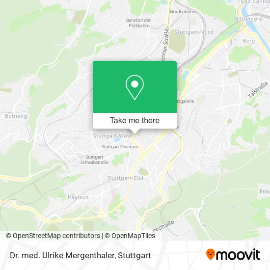 Карта Dr. med. Ulrike Mergenthaler