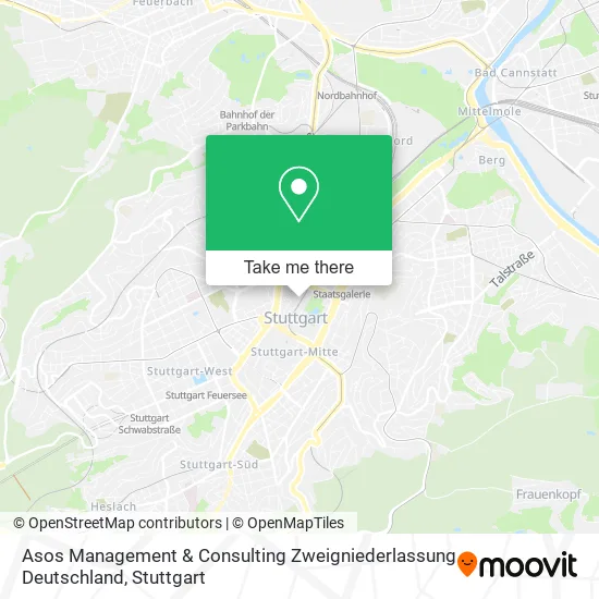 Карта Asos Management & Consulting Zweigniederlassung Deutschland