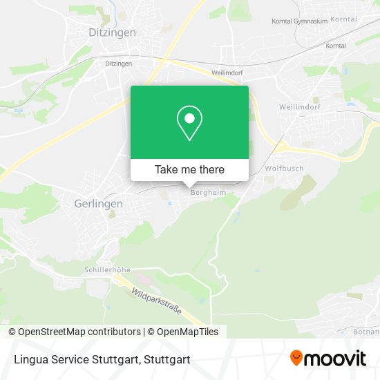 Карта Lingua Service Stuttgart