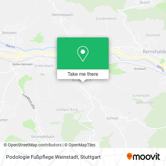 Карта Podologie Fußpflege Weinstadt