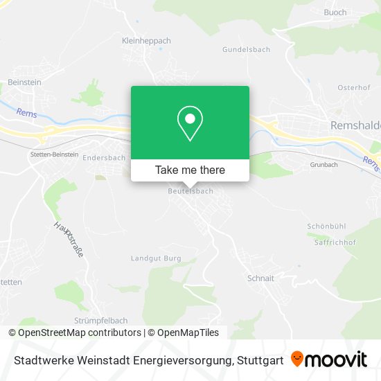 Карта Stadtwerke Weinstadt Energieversorgung