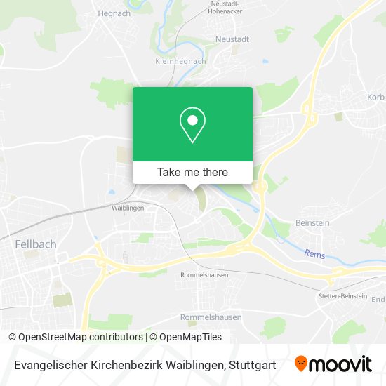 Evangelischer Kirchenbezirk Waiblingen map