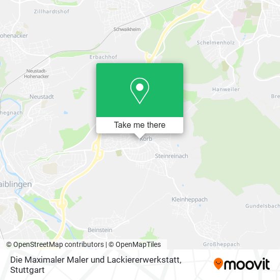 Карта Die Maximaler Maler und Lackiererwerkstatt