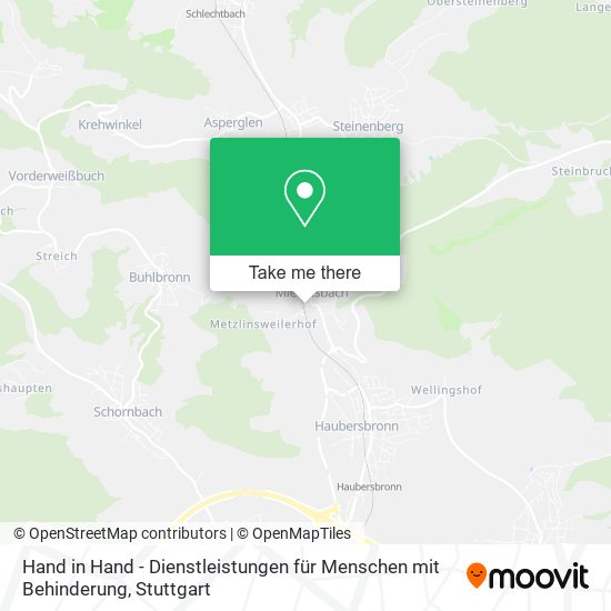 Hand in Hand - Dienstleistungen für Menschen mit Behinderung map