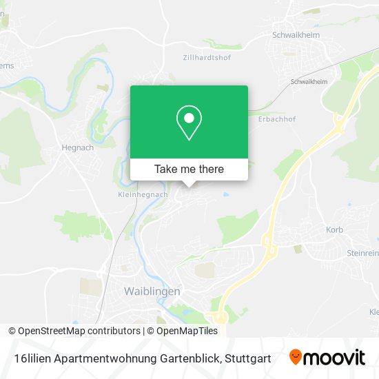 Карта 16lilien Apartmentwohnung Gartenblick