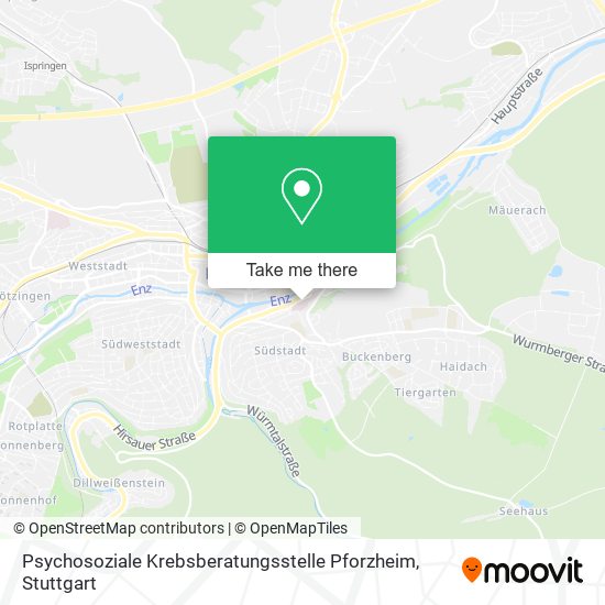 Карта Psychosoziale Krebsberatungsstelle Pforzheim