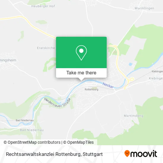 Карта Rechtsanwaltskanzlei Rottenburg