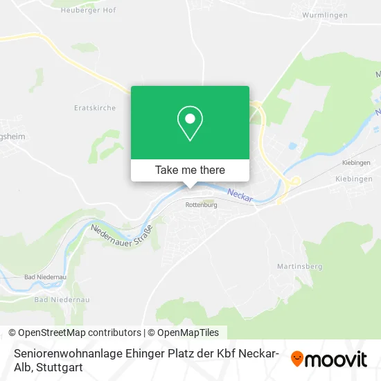 Карта Seniorenwohnanlage Ehinger Platz der Kbf Neckar-Alb