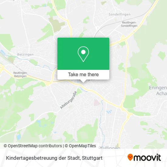 Карта Kindertagesbetreuung der Stadt