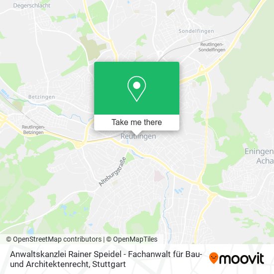 Anwaltskanzlei Rainer Speidel - Fachanwalt für Bau- und Architektenrecht map