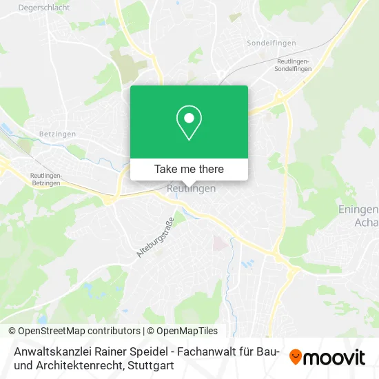 Anwaltskanzlei Rainer Speidel - Fachanwalt für Bau- und Architektenrecht map