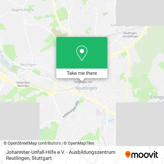 Карта Johanniter-Unfall-Hilfe e.V. - Ausbildungszentrum Reutlingen