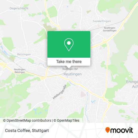 Costa Coffee map