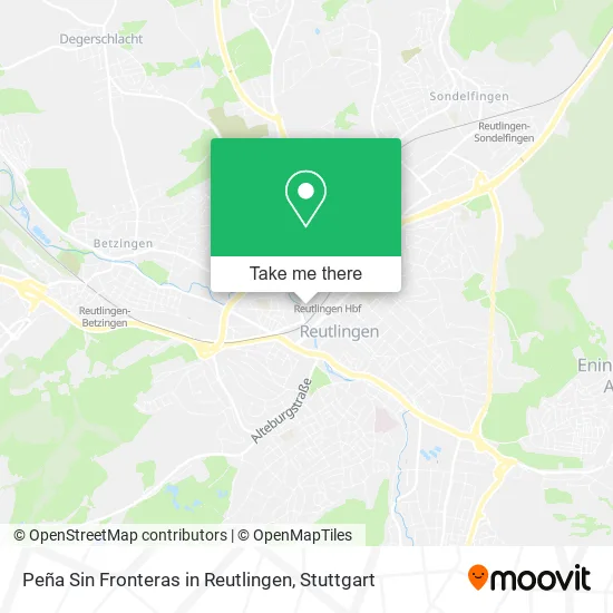 Карта Peña Sin Fronteras in Reutlingen