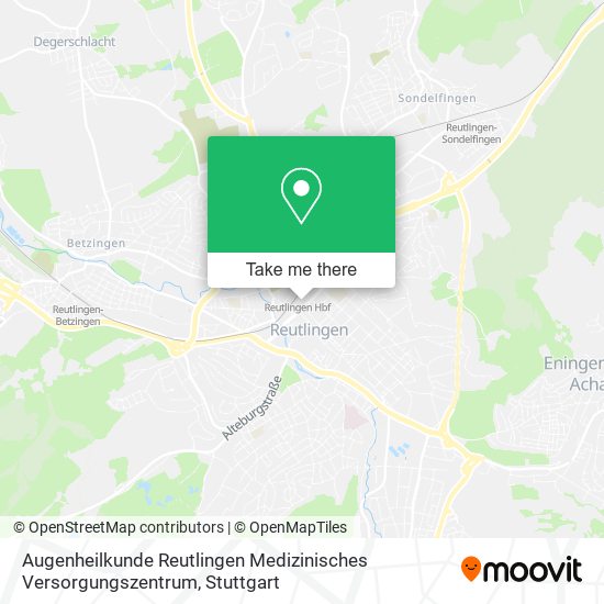 Augenheilkunde Reutlingen Medizinisches Versorgungszentrum map