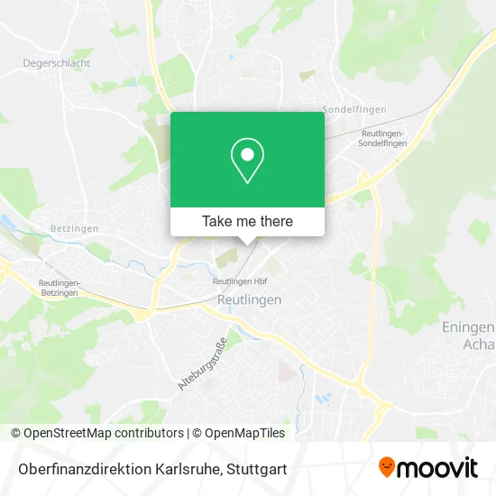 Карта Oberfinanzdirektion Karlsruhe
