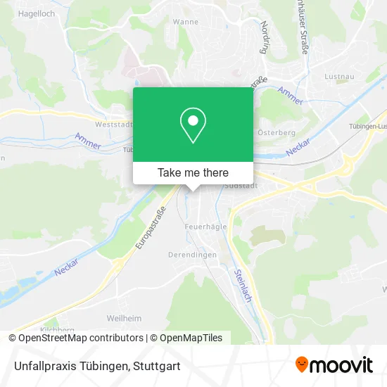 Карта Unfallpraxis Tübingen