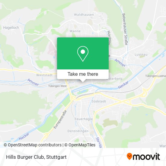 Hills Burger Club map